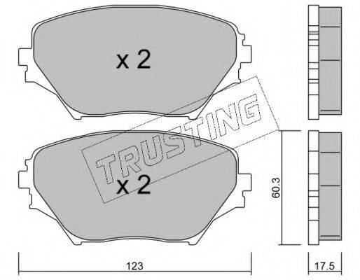 TRUSTING 4450 Комплект гальмівних колодок, дискове гальмо