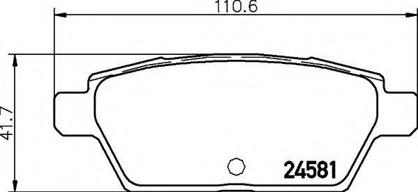 HELLA 8DB355015091 Комплект гальмівних колодок, дискове гальмо