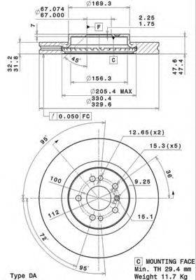 AP 25064V гальмівний диск
