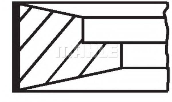 MAHLE ORIGINAL 00536N0 Комплект поршневих кілець