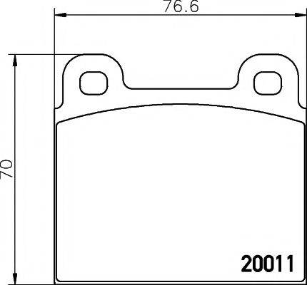 HELLA PAGID 8DB355007011 Комплект гальмівних колодок, дискове гальмо
