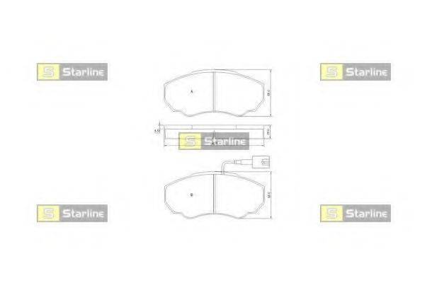 STARLINE BDS245 Комплект гальмівних колодок, дискове гальмо