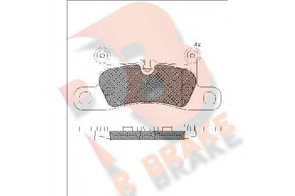 R BRAKE RB1987200 Комплект гальмівних колодок, дискове гальмо