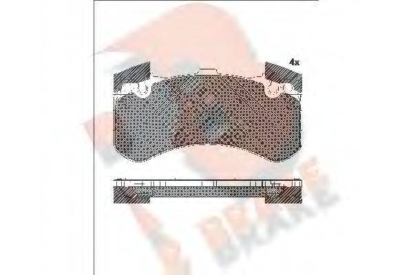 R BRAKE RB2070 Комплект гальмівних колодок, дискове гальмо
