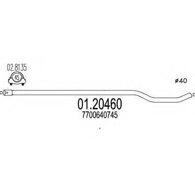 CIA 17546 Труба вихлопного газу