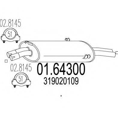 ROSI 35846 Глушник вихлопних газів кінцевий