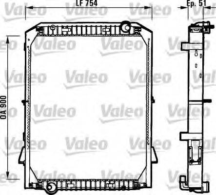 VALEO TC136 Радіатор, охолодження двигуна