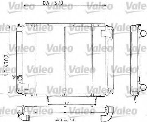 VALEO 33024 Радіатор, охолодження двигуна