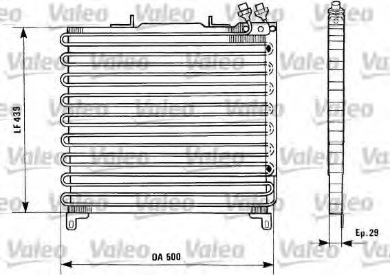 VALEO CA284 Конденсатор, кондиціонер