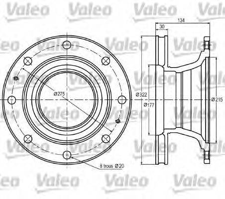 VALEO DF993 гальмівний диск