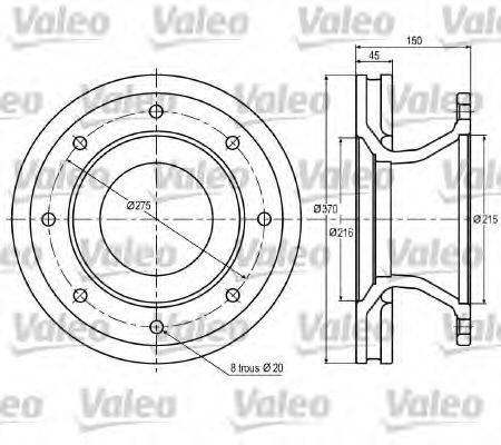 VALEO DF927 гальмівний диск