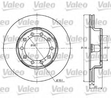 VALEO 187010 гальмівний диск