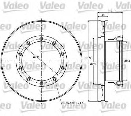VALEO DF990 гальмівний диск