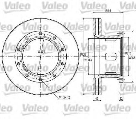 VALEO 187034 гальмівний диск