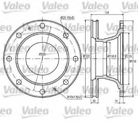 VALEO DF903 гальмівний диск