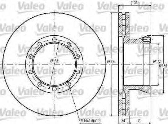 VALEO DF932 гальмівний диск