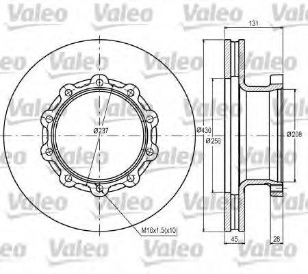 VALEO DF936 гальмівний диск