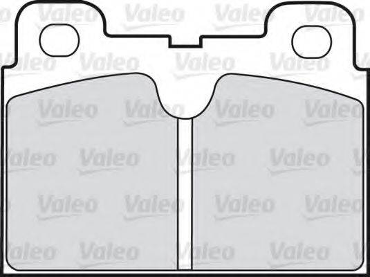 VALEO 20845 Комплект гальмівних колодок, дискове гальмо