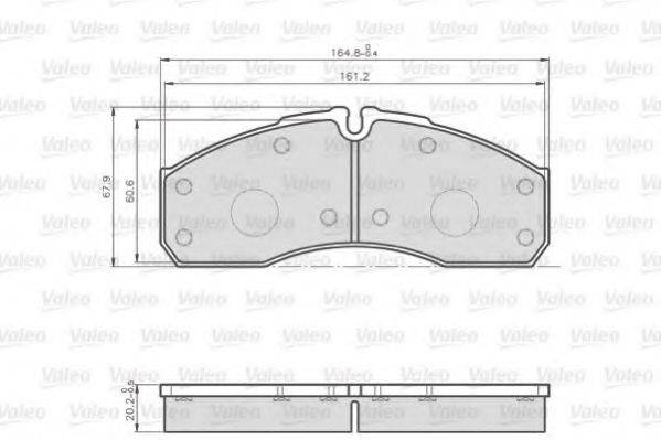 BENDIX 573525B Комплект гальмівних колодок, дискове гальмо