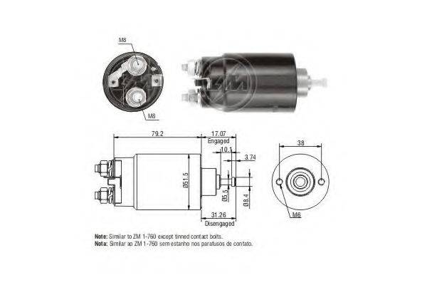 ERA 760 Тягове реле, стартер