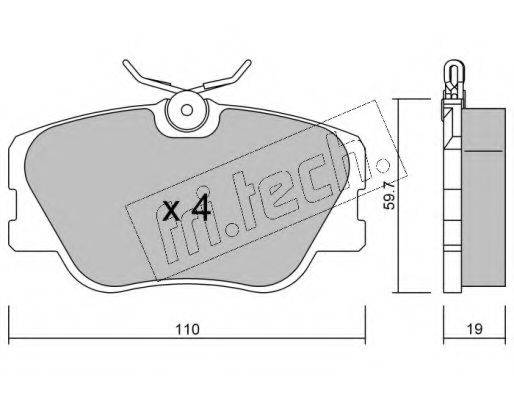 FRI.TECH. 330 Комплект гальмівних колодок, дискове гальмо