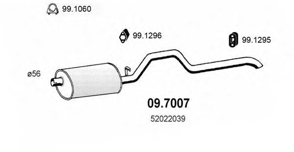 ASSO 097007 Глушник вихлопних газів кінцевий