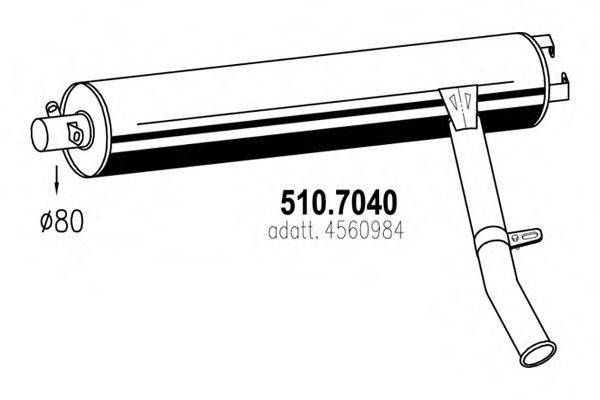 IMASAF 75.53.06 Середній/кінцевий глушник ОГ