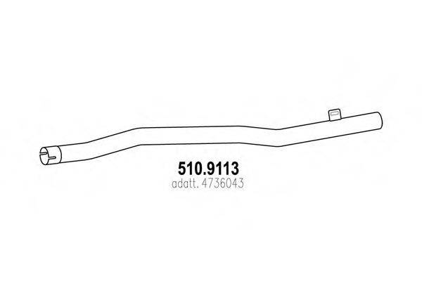 IMASAF 78.41.08 Труба вихлопного газу