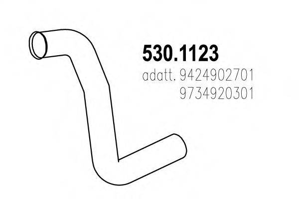 DINEX 53282 Труба вихлопного газу