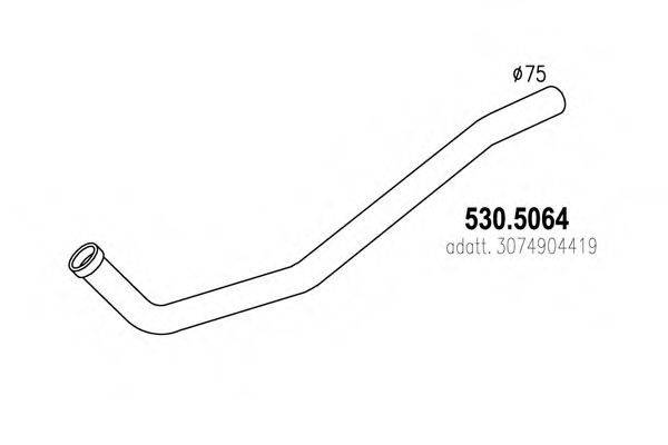 DINEX 50198 Труба вихлопного газу