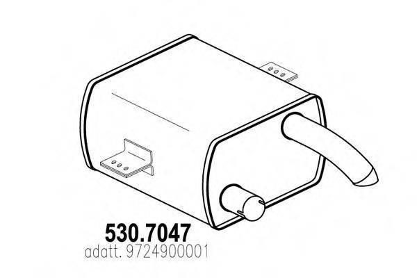 DINEX 50465 Середній/кінцевий глушник ОГ