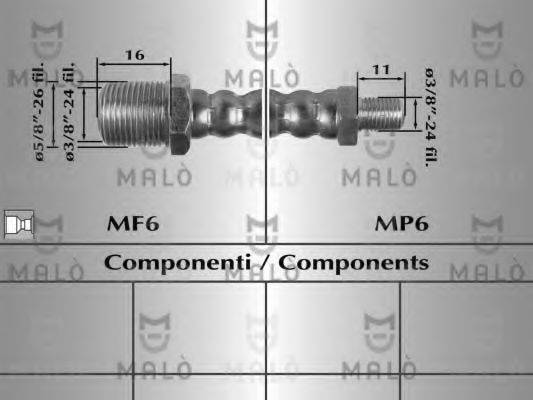 MALO 8145 Гальмівний шланг