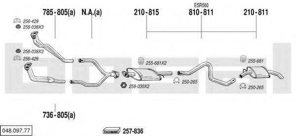 BOSAL 04809777 Система випуску ОГ