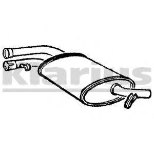 KLARIUS RN153C Середній глушник вихлопних газів