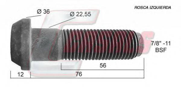 CASALS 21296 Болт кріплення колеса