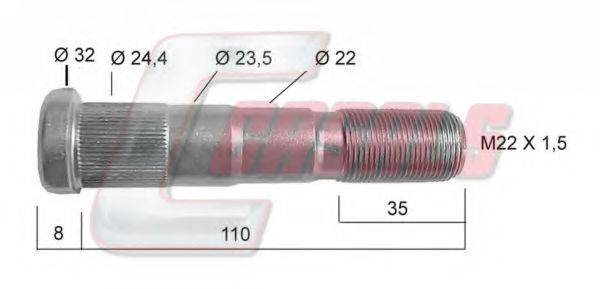 CASALS 21389 Болт кріплення колеса