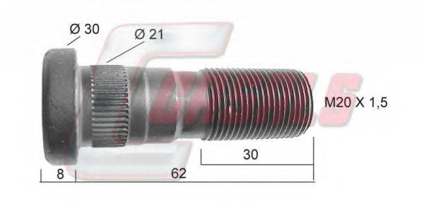 CASALS 21393 Болт кріплення колеса