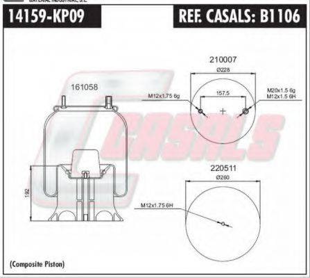 CASALS B1106 Кожух пневматичної ресори
