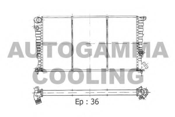 AUTOGAMMA 100757 Радіатор, охолодження двигуна