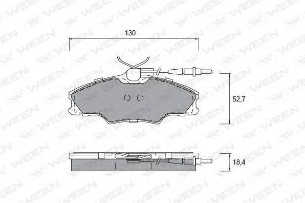 WEEN 21749 Комплект гальмівних колодок, дискове гальмо